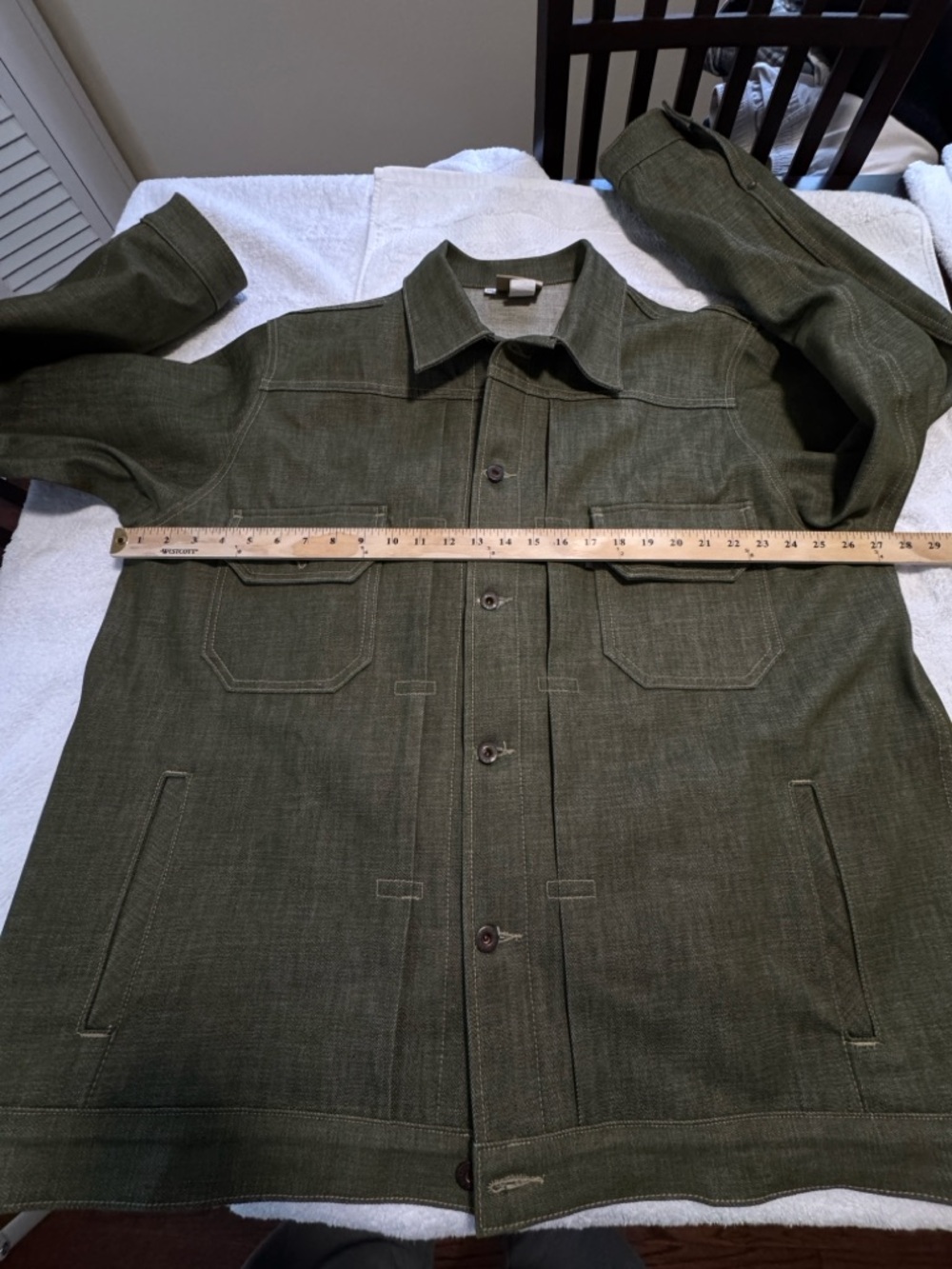 Railcar Fine Goods Pistachio Green Type 2 Selvedge Denim Jacket Men's 3XL